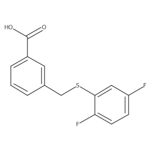 3-{[(2,5-Difluorophenyl)sulfanyl]methyl}benzoic acid结构式