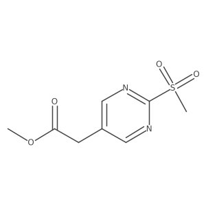 Methyl 2-(methylsulfonyl)-5-pyrimidineacetate结构式