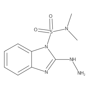 2-hydrazinyl-N,N-dimethylbenzimidazole-1-sulfonamide结构式