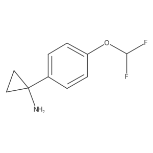 1-(4-(Difluoromethoxy)phenyl)cyclopropan-1-amine结构式