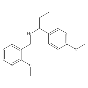 2-Methoxy-N-[1-(4-methoxyphenyl)propyl]-3-pyridinemethanamine结构式