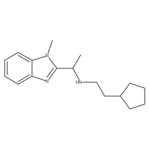 N-(2-Cyclopentylethyl)-I+/-,1-dimethyl-1H-benzimidazole-2-methanamine结构式
