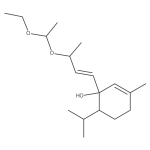 1-[3-(1-Ethoxyethoxy)-1-buten-1-yl]-3-methyl-6-(1-methylethyl)-2-cyclohexen-1-ol结构式