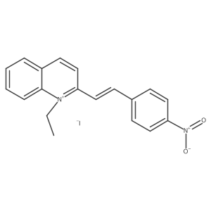 1-Ethyl-2-(4-nitrostyryl)quinolin-1-ium iodide Structure