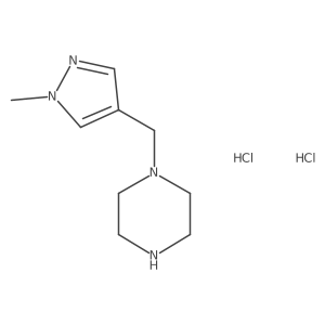 1-((1-methyl-1H-pyrazol-4-yl)methyl)piperazine dihydrochloride结构式