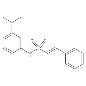 2-phenyl-N-[3-(propan-2-yl)phenyl]ethene-1-sulfonamide结构式