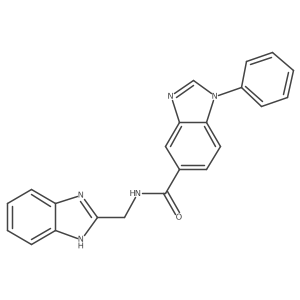 N-((1H-benzo[d]imidazol-2-yl)methyl)-1-phenyl-1H-benzo[d]imidazole-5-carboxamide结构式