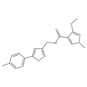 3-methoxy-1-methyl-N-{[5-(4-methylphenyl)-1,2-oxazol-3-yl]methyl}-1H-pyrazole-4-carboxamide Structure