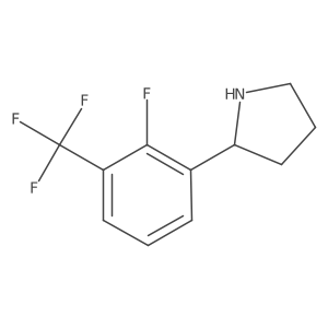 (S)-2-(2-Fluoro-3-(trifluoromethyl)phenyl)pyrrolidine结构式