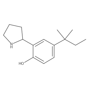 (R)-4-(Tert-pentyl)-2-(pyrrolidin-2-yl)phenol结构式