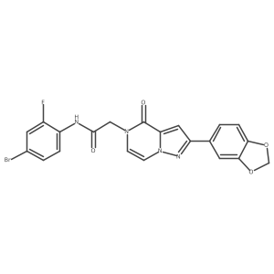 2-(2-(benzo[d][1,3]dioxol-5-yl)-4-oxopyrazolo[1,5-a]pyrazin-5(4H)-yl)-N-(4-bromo-2-fluorophenyl)acetamide Structure