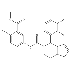 methyl 2-chloro-5-({[4-(2,3-difluorophenyl)-1,4,6,7-tetrahydro-5H-imidazo[4,5-c]pyridin-5-yl]carbonyl}amino)benzoate结构式