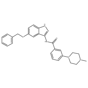 3-(4-methylpiperazin-1-yl)-N-(5-phenylmethoxy-1H-indazol-3-yl)benzamide Structure