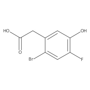 2-Bromo-4-fluoro-5-hydroxyphenylacetic acid Structure