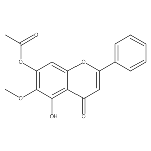 7-(Acetyloxy)-5-hydroxy-6-methoxy-2-phenyl-4H-1-benzopyran-4-one Structure