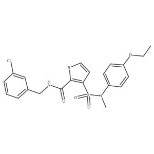 N-(3-chlorobenzyl)-3-[(4-ethoxyphenyl)(methyl)sulfamoyl]thiophene-2-carboxamide结构式