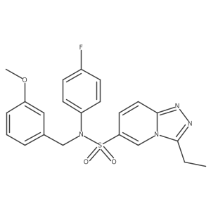 3-ethyl-N-(4-fluorophenyl)-N-[(3-methoxyphenyl)methyl]-[1,2,4]triazolo[4,3-a]pyridine-6-sulfonamide结构式