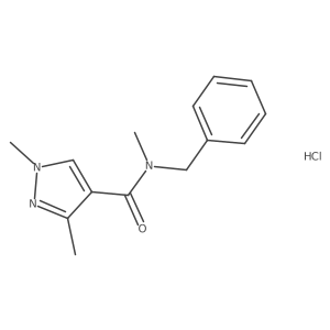 N-benzyl-N,1,3-trimethyl-1H-pyrazole-4-carboxamide hydrochloride结构式