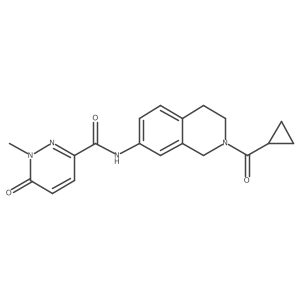 N-(2-(cyclopropanecarbonyl)-1,2,3,4-tetrahydroisoquinolin-7-yl)-1-methyl-6-oxo-1,6-dihydropyridazine-3-carboxamide Structure