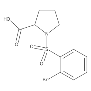 (S)-1-((2-Bromophenyl)sulfonyl)pyrrolidine-2-carboxylic acid结构式