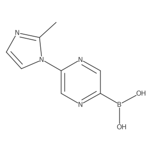 5-(2-Methylimidazol-1-yl)pyrazine-2-boronic acid结构式