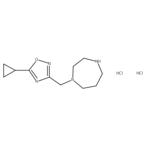1-[(5-Cyclopropyl-1,2,4-oxadiazol-3-yl)methyl]-1,4-diazepane dihydrochloride Structure