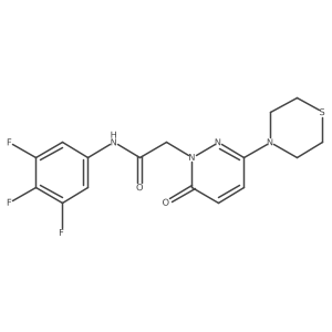 2-[6-oxo-3-(thiomorpholin-4-yl)pyridazin-1(6H)-yl]-N-(3,4,5-trifluorophenyl)acetamide Structure