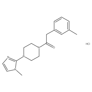 1-(4-(1-methyl-1H-imidazol-2-yl)piperazin-1-yl)-2-(m-tolyl)ethanone hydrochloride结构式