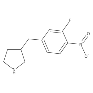 3-[(3-Fluoro-4-nitrophenyl)methyl]pyrrolidine Structure