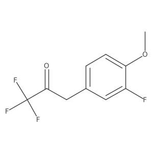 1,1,1-Trifluoro-3-(3-fluoro-4-methoxyphenyl)propan-2-one Structure