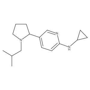 N-Cyclopropyl-5-(1-isobutylpyrrolidin-2-yl)pyridin-2-amine结构式
