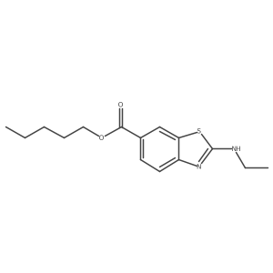 6-Benzothiazolecarboxylic acid, 2-(ethylamino)-, pentyl ester Structure