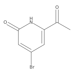 1-(4-Bromo-6-hydroxypyridin-2-YL)ethanone Structure