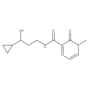 N-(3-cyclopropyl-3-hydroxypropyl)-1-methyl-2-oxo-1,2-dihydropyridine-3-carboxamide结构式