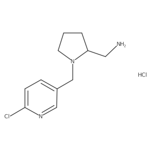 (1-((6-Chloropyridin-3-yl)methyl)pyrrolidin-2-yl)methanamine hydrochloride Structure
