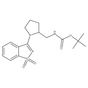 Tert-butyl ((1-(1,1-dioxidobenzo[d]isothiazol-3-yl)pyrrolidin-2-yl)methyl)carbamate Structure