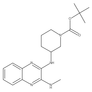 tert-Butyl 3-((3-(methylamino)quinoxalin-2-yl)amino)piperidine-1-carboxylate结构式