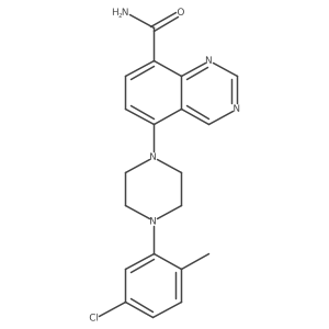 5-[4-(5-Chloro-2-methylphenyl)-1-piperazinyl]-8-quinazolinecarboxamide Structure