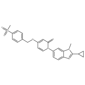 4-(4-(Methylsulfonyl)benzyloxy)-1-(2-cyclopropyl-1-methyl-1h-benzo[d]imidazol-6-yl)pyridin-2(1h)-one Structure