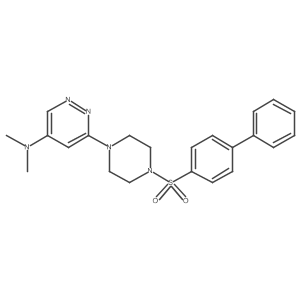 6-(4-([1,1'-biphenyl]-4-ylsulfonyl)piperazin-1-yl)-N,N-dimethylpyridazin-4-amine Structure
