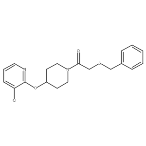 2-(Benzylthio)-1-(4-((3-chloropyridin-2-yl)oxy)piperidin-1-yl)ethanone结构式