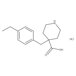 4-[(4-Ethylphenyl)methyl]piperidine-4-carboxylic acid hydrochloride Structure