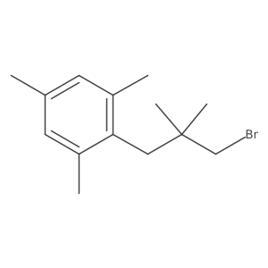 2-(3-Bromo-2,2-dimethylpropyl)-1,3,5-trimethylbenzene结构式