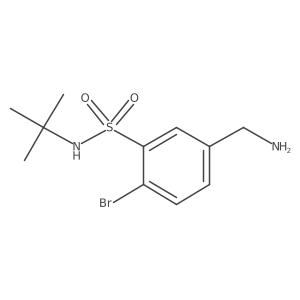5-(aminomethyl)-2-bromo-N-(tert-butyl)benzenesulfonamide结构式