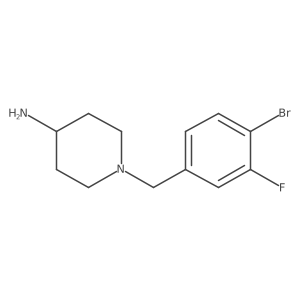 1-[(4-Bromo-3-fluorophenyl)methyl]piperidin-4-amine Structure