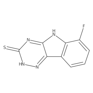6-Fluoro-5H-[1,2,4]triazino[5,6-b]indole-3-thiol结构式