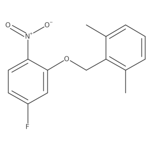 2-[(2,6-Dimethylphenyl)methoxy]-4-fluoro-1-nitrobenzene结构式