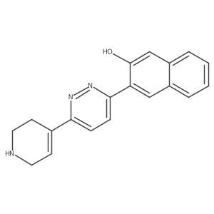 3-(6-(1,2,3,6-Tetra-hydropyridin-4-yl)pyridazin-3-yl)naphthalen-2-ol结构式