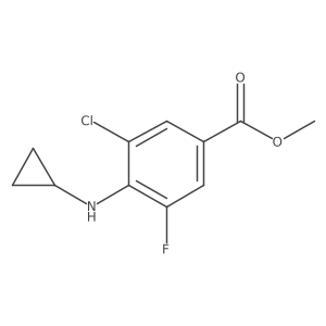 Methyl 3-chloro-4-(cyclopropylamino)-5-fluorobenzoate结构式