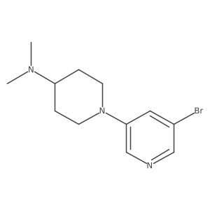 1-(5-Bromopyridin-3-yl)-N,N-dimethylpiperidin-4-amine结构式
